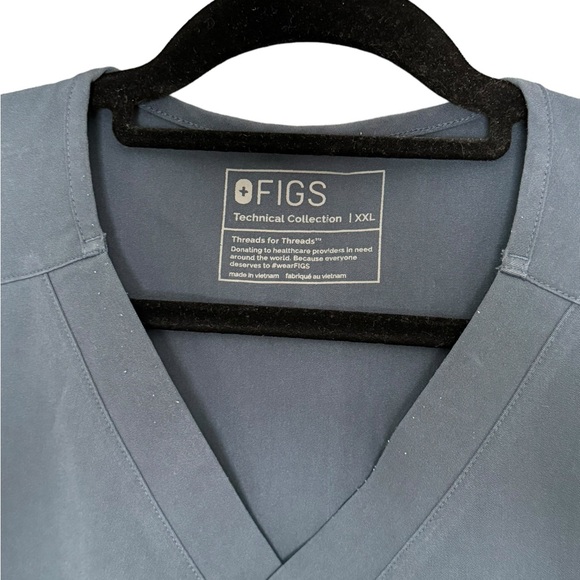 Figs Leon Three-Pocket Scrub Top Navy Blue Men’s XXL - Picture 3 of 4